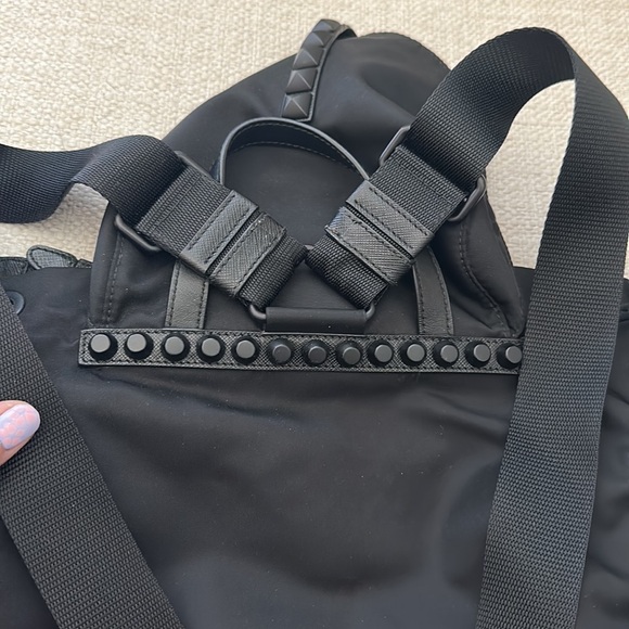 Prada Nylon Studded Vella Monochrome Backpack - Picture 11 of 15